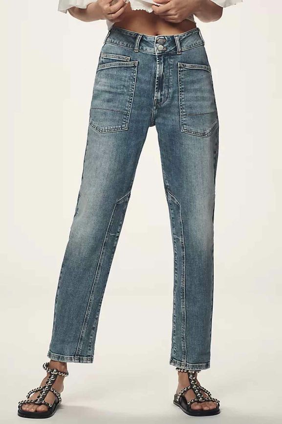 ANTHROPOLOGIE PILCRO THE WANDERER UTILITY POCKETS JEAN SIZE: 26