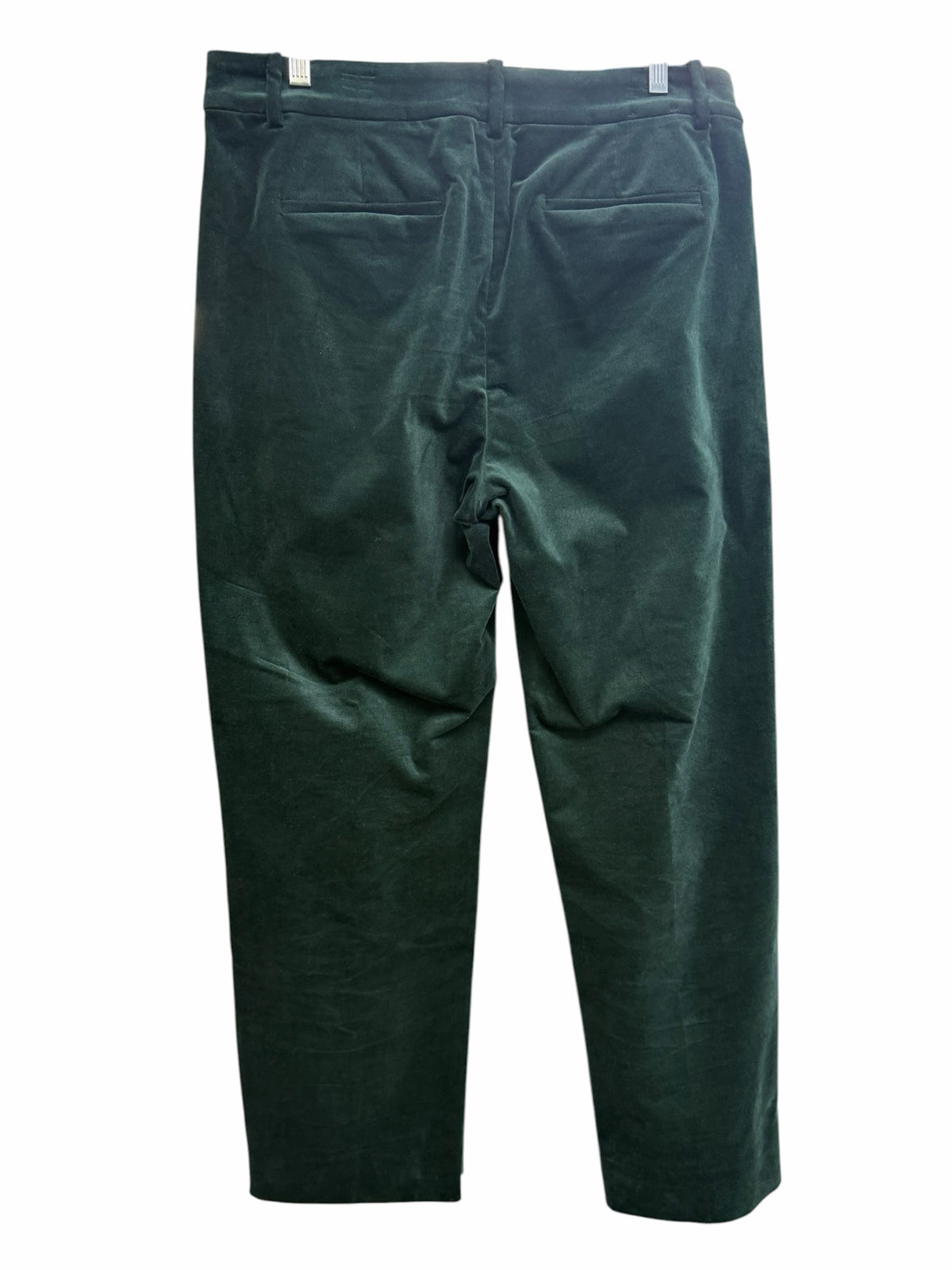 NEW WITH TAGS J.CREW FACTORY GREEN VELVET KELLIE STRAIGHT PANT SIZE 10