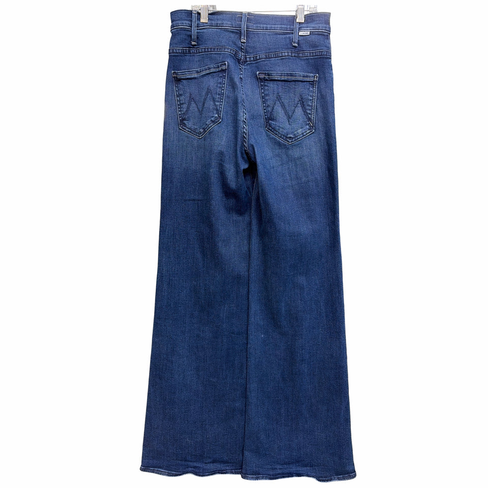 MOTHER JEANS HUSTLER ROLLER SNEAK FLARE LEG HEIRLOOM WASH SIZE 26
