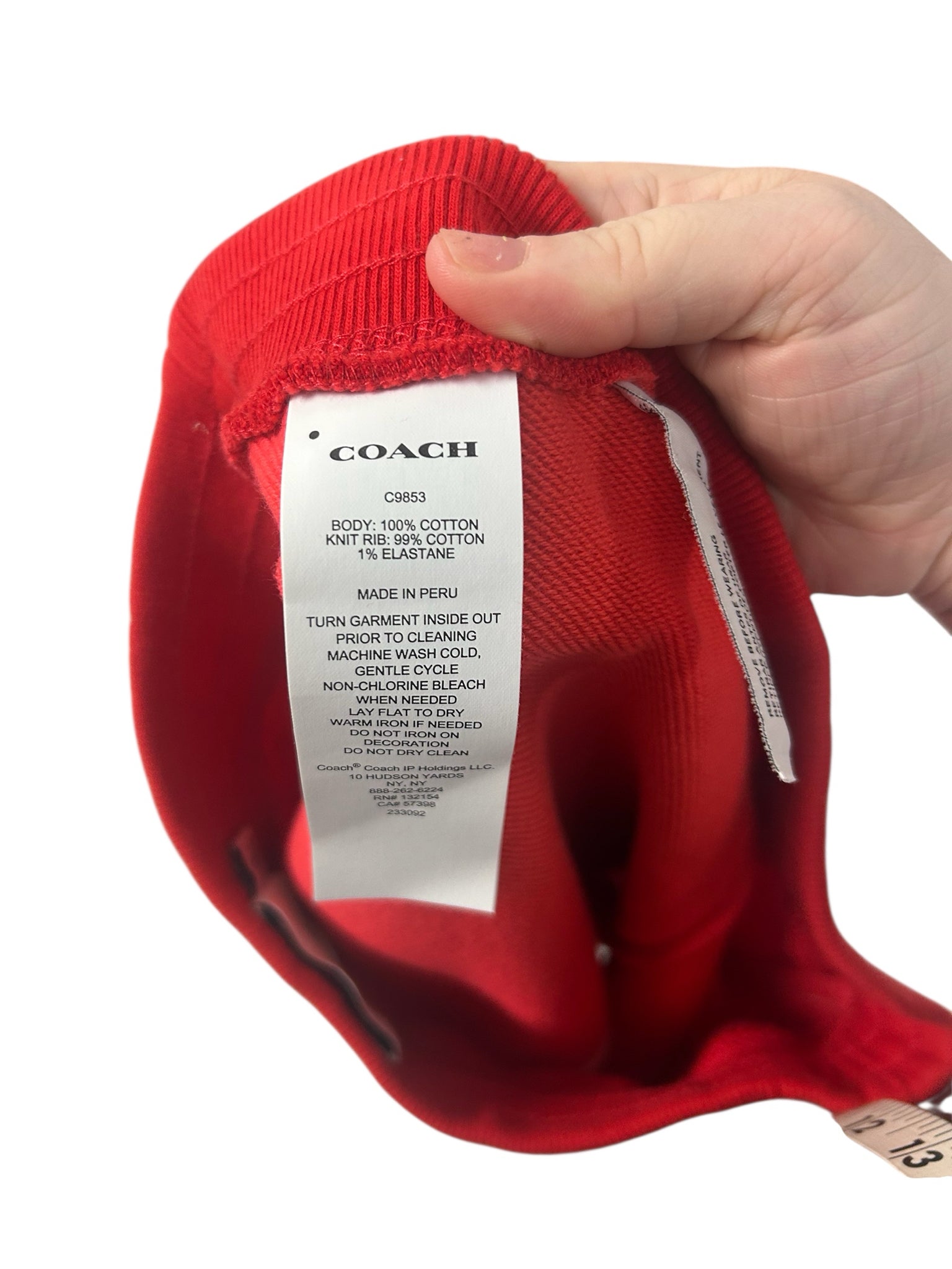 COACH RETRO LOGO RED TRACK SHORTS SIZE XS