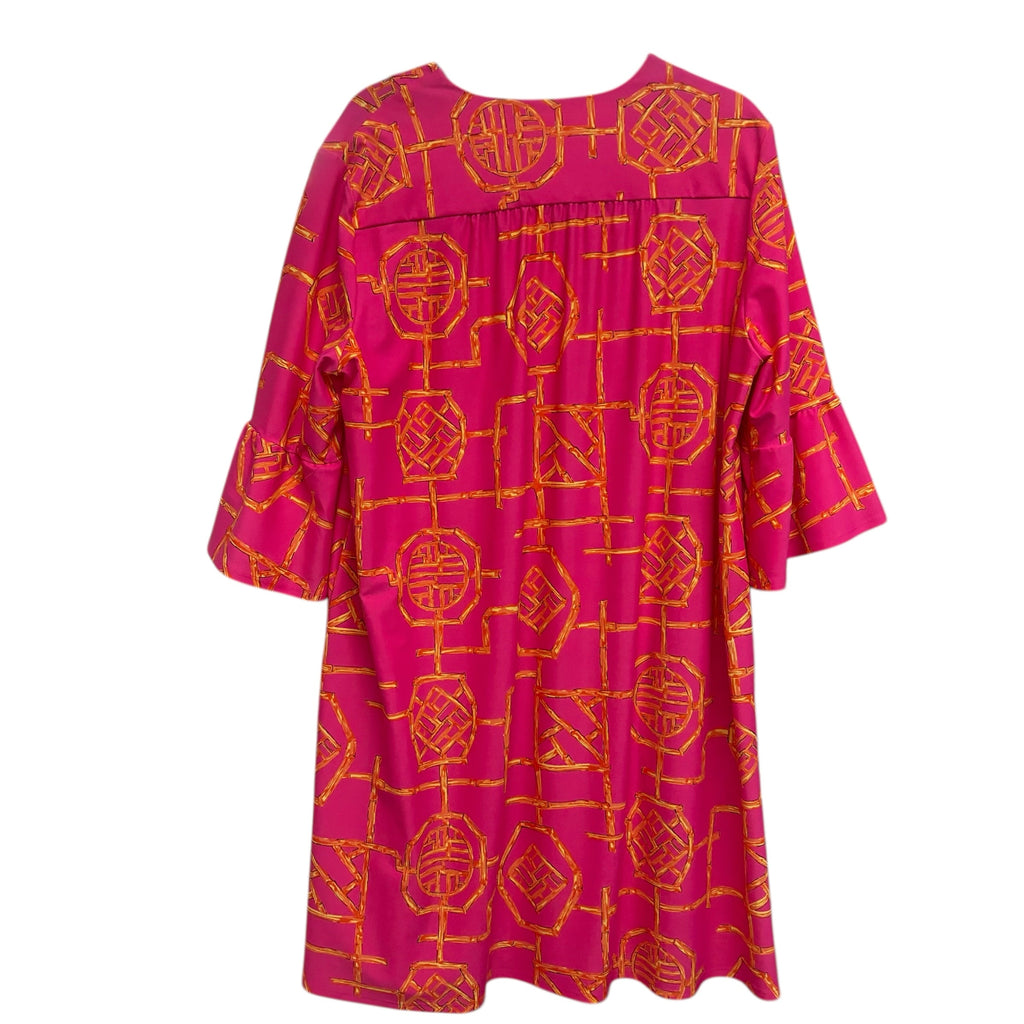 NWT JUDE CONNALLY KERRY BAMBOO LATTICE PINK SHEATH DRESS SIZE XXL