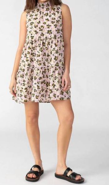 SANCTUARY SPRING BABYDOLL FOLIAGE PATTERN MINI DRESS SIZE MEDIUM