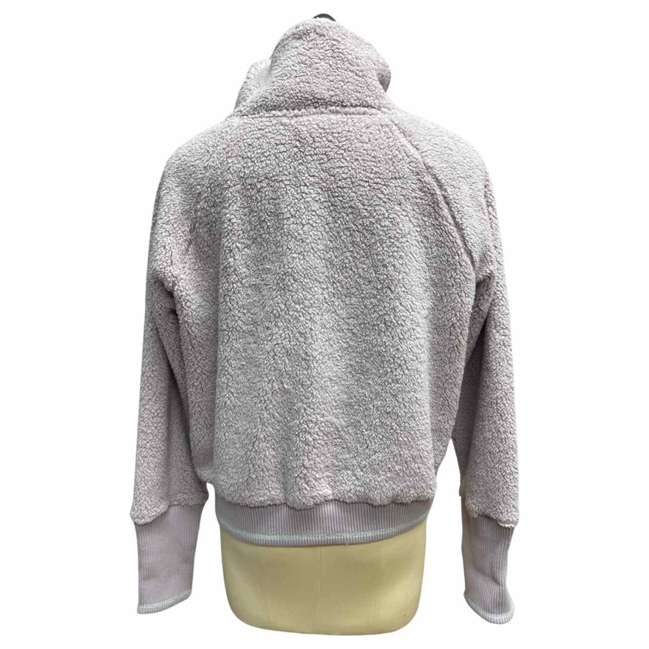 ATHLETA TUGGA SHERPA LAVENDER ZIP UP SIZE M