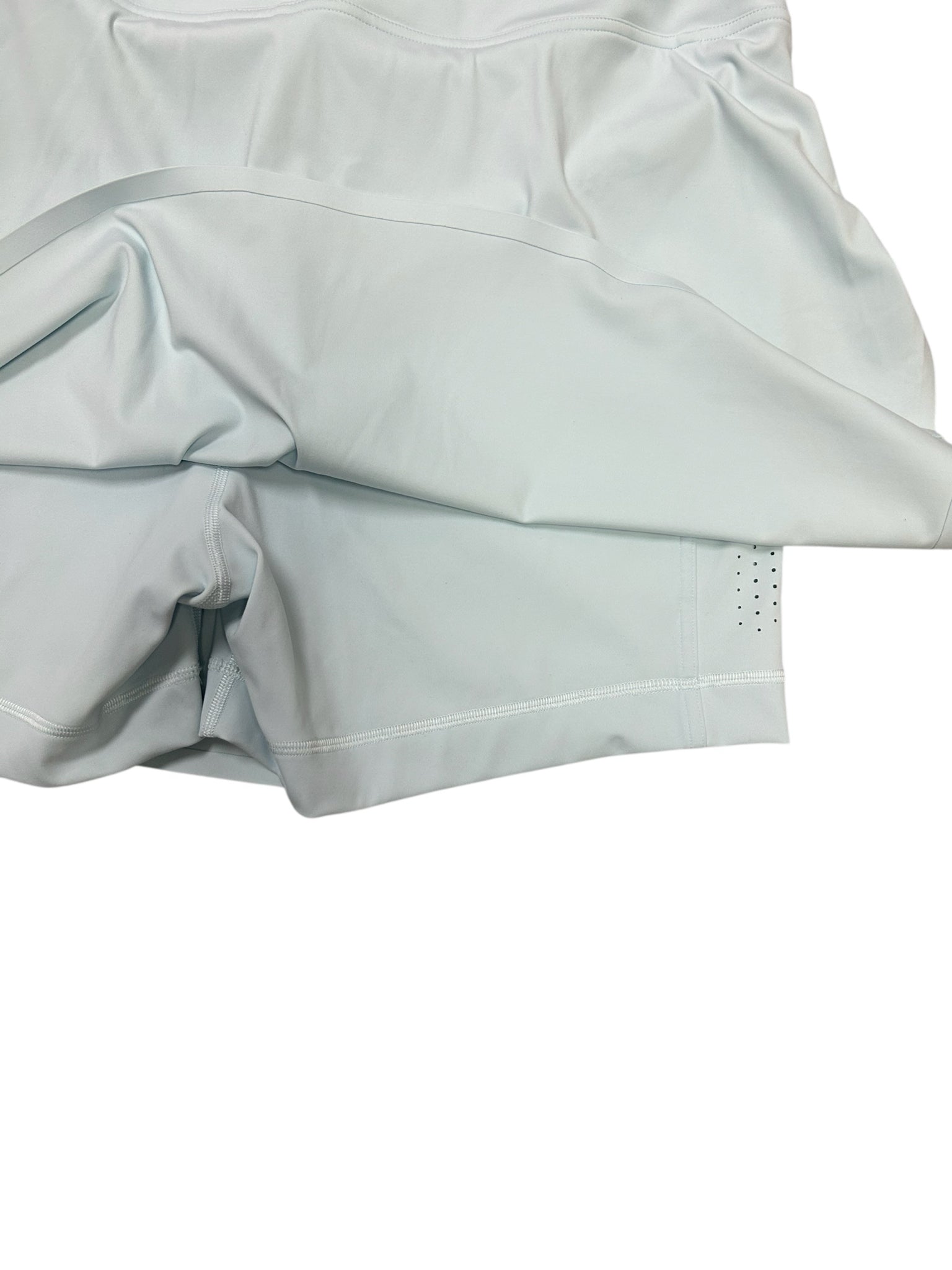 LULULEMON SUPER HIGH RISE SIDE SLIT POWDER BLUE TENNIS SKORT SIZE 14