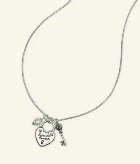 PATRICIA NASH LOCK AND KEY COLLECTION ENJOY THE MOMENTS ADJUSTABLE NECKLACE
