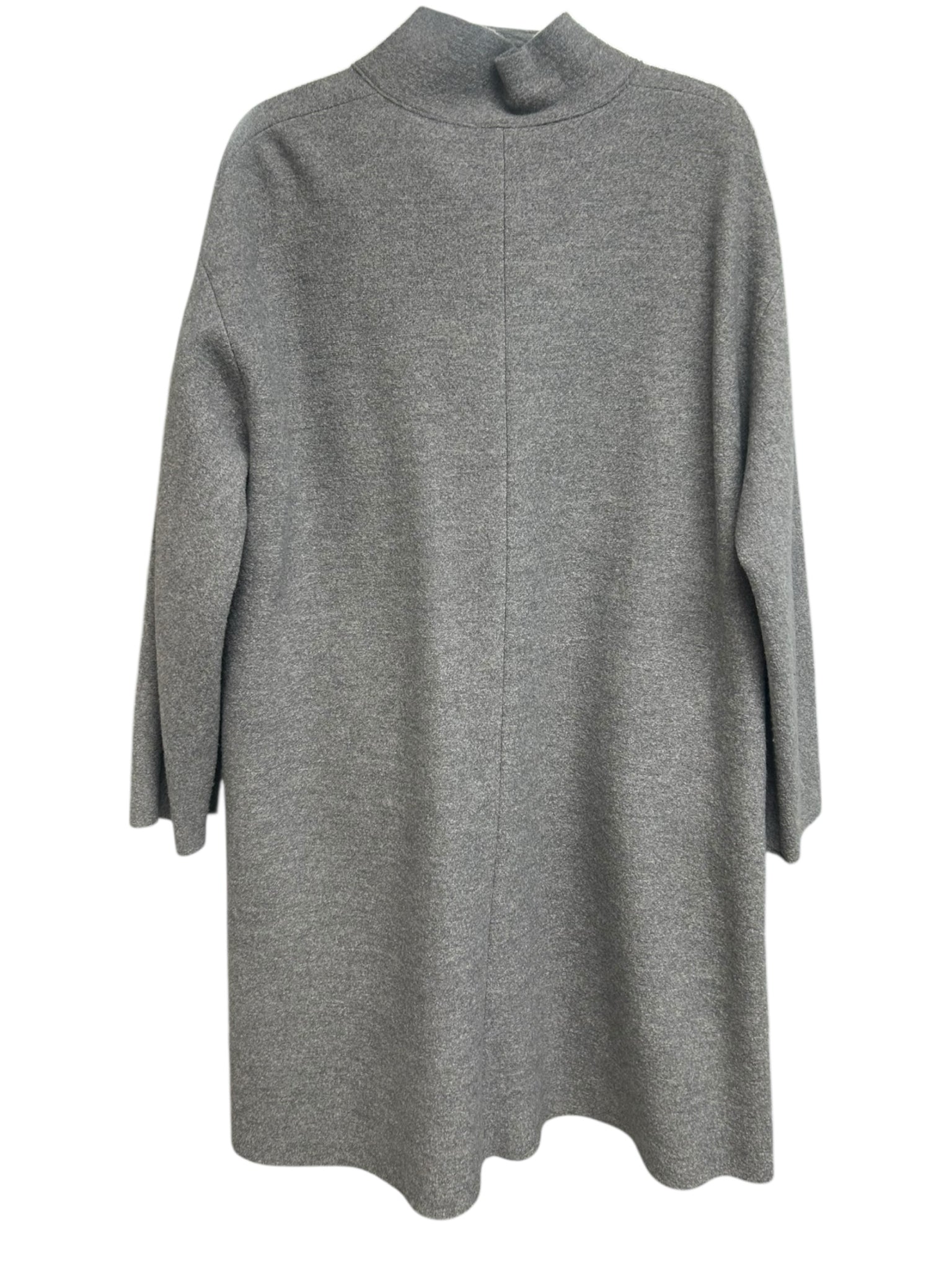 OSKA BOILED WOOL OVERSIZED LAGENLOOK LONG LINE GRAY COAT SIZE 1