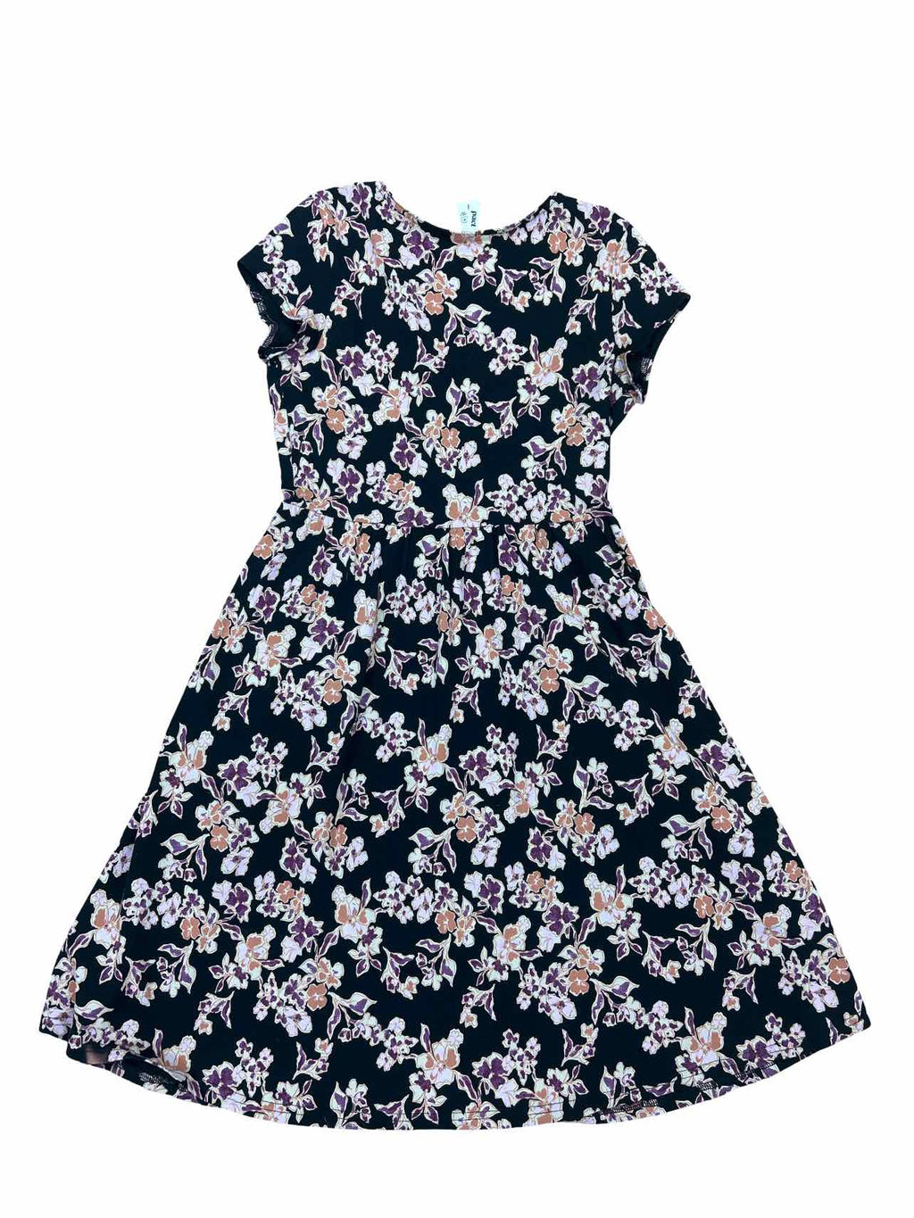 PACT V-NECK FIT & FLARE SS MIDI DRESS SIZE: M