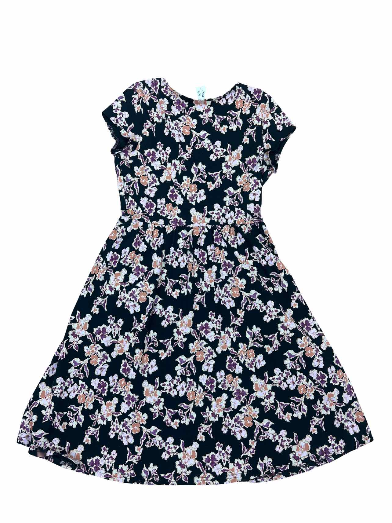 PACT V-NECK FIT & FLARE SS MIDI DRESS SIZE: M