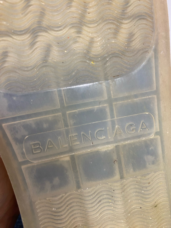 BALENCIAGA PELLE S GOMME DEEP NAVY HIGH TOP SIZE 42