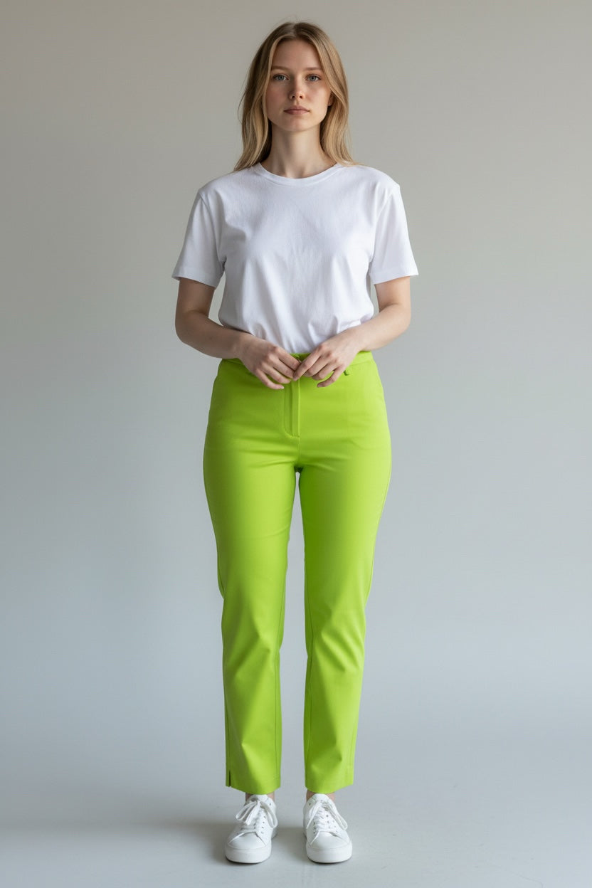 NWT LAFAYETTE 148 LIME GREEN STANTON ANKLE DRESS PANTS SIZE 18