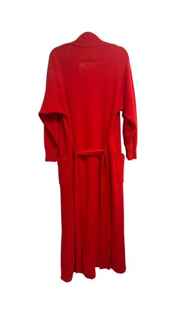 BONWIT TELLER VINTAGE  LAMBSWOOL ANGORA BELTED DUSTER CARDIGAN LOOOOONG M/L