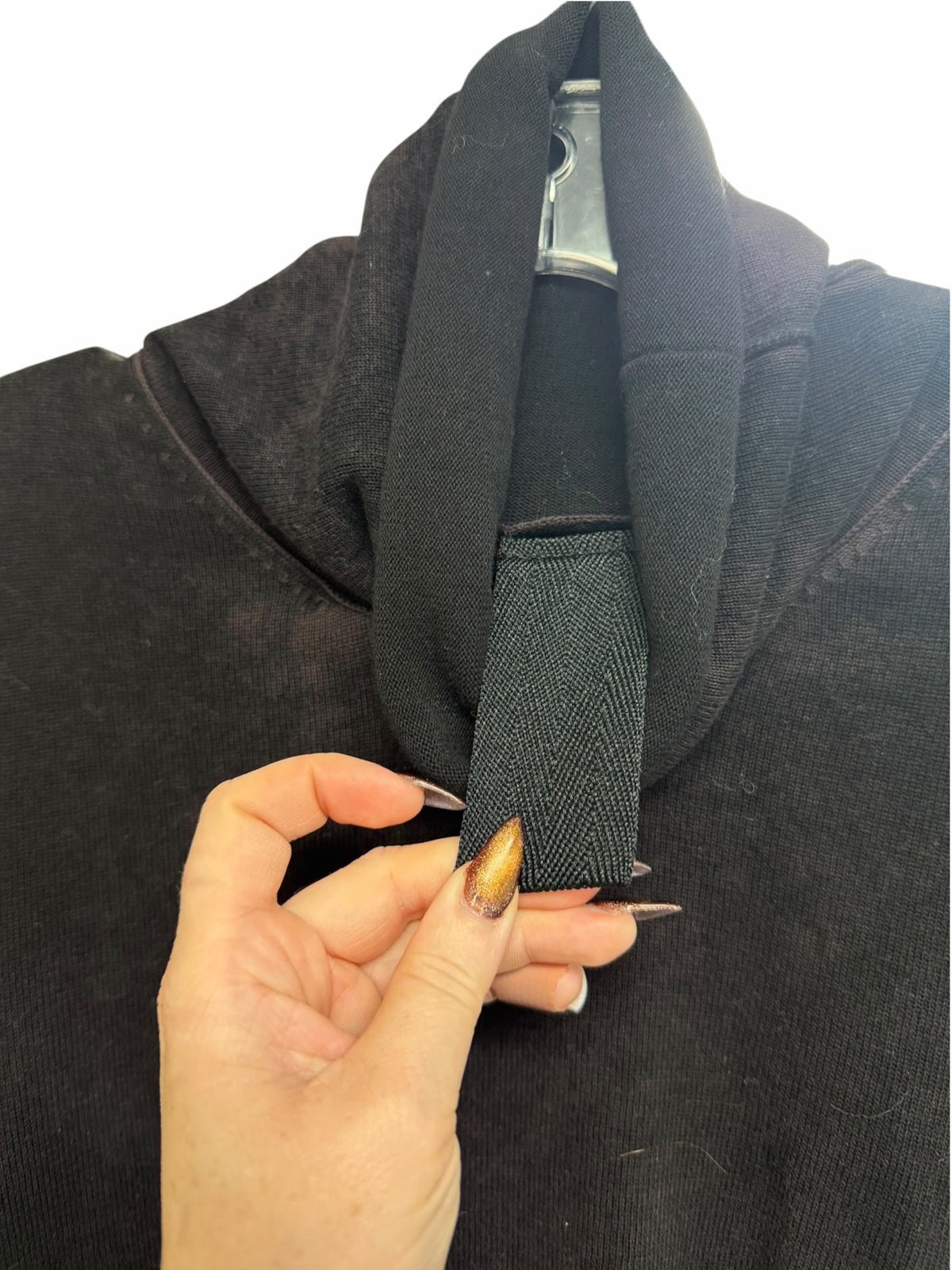 GARMENTORY RUNDHOLZ BLACK LABEL ASYMMETRICAL DRAPED COWL NECK TOP SIZE XS