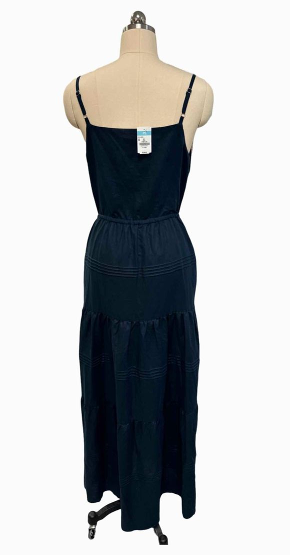 JMCLAUGHLIN NEW! RUTH SLEEVELESS LINEN NAVY MAXI DRESS SIZE S