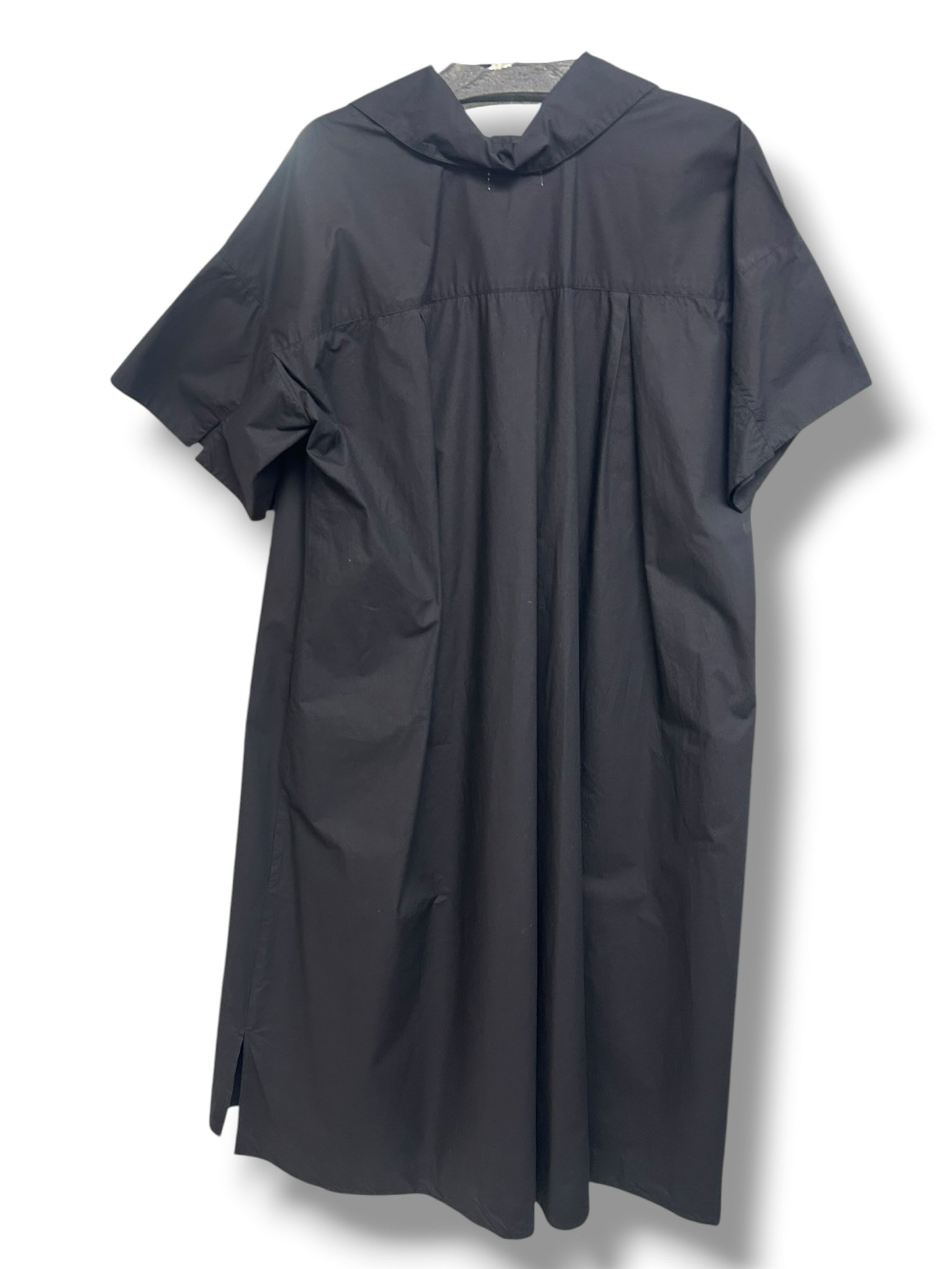 MARY MARSHMALLOW BLACK COTTON SHORT SLEEVE MIDI DRESS SIZE XL