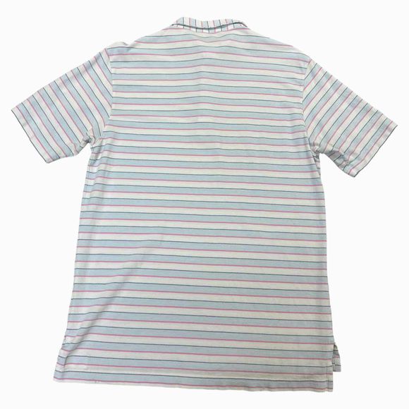 OLIVER GRACE SS POLO WHITE/PINK SHIRT SIZE M