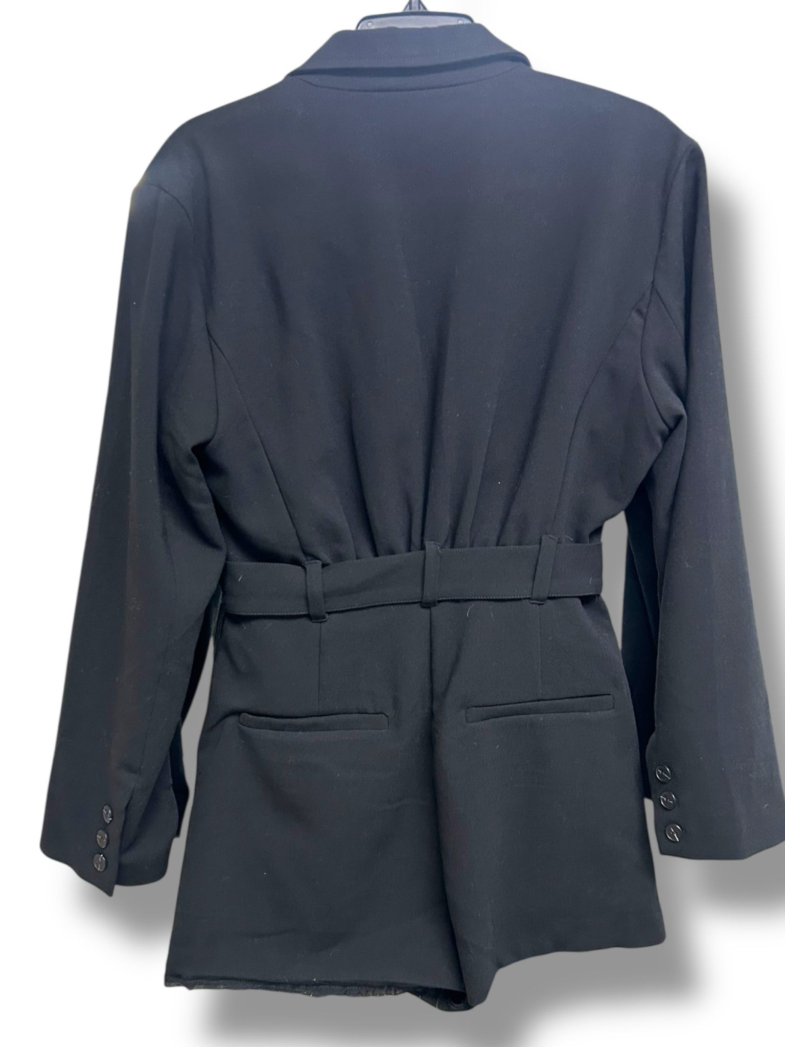 ANTHROPOLOGIE BY ANTHROPOLOGIE BLACK BELTED BLAZER SHORT ROMPER SIZE SMALL - WEARHOUSE  CONSIGNMENT