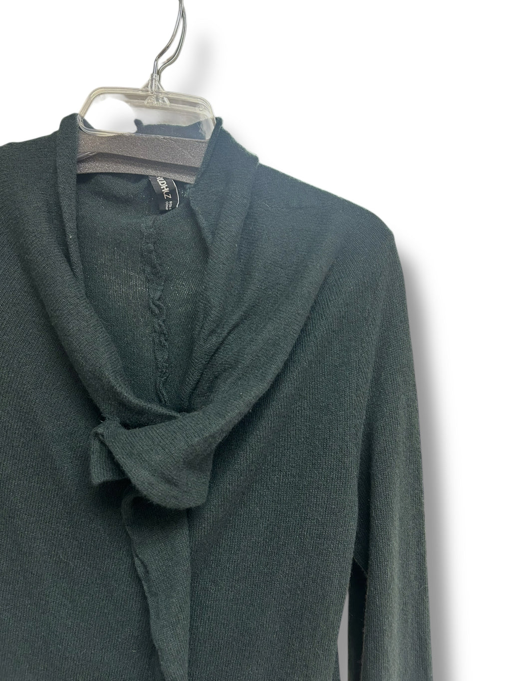 RUNDHOLZ 100% CASHMERE ART TO WEAR DIP EVERGREEN TUNIC SWEATER SIZE XS