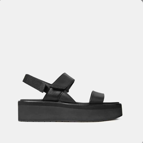 EVERLANE THE LEATHER PLATFORM SANDAL BLACK 9