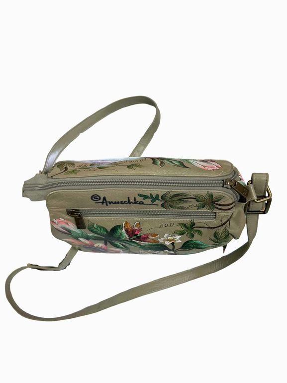 ANUSCHKA MULTI COMPARTMENT MEDIUM BAG HANDPAINTED FLORAL PASSION