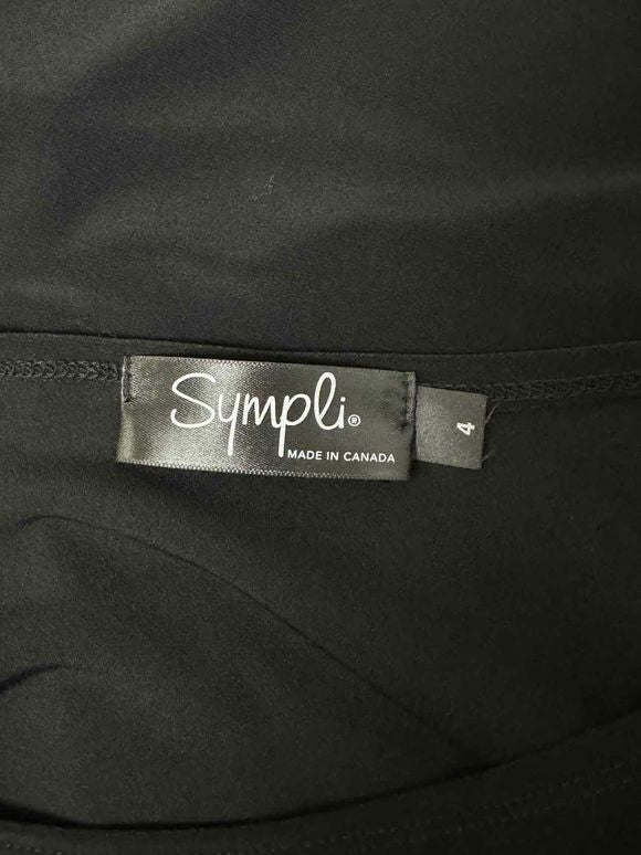 SYMPLI LASER CUT OUT SHORTY BLACK CROP TOP SIZE 4