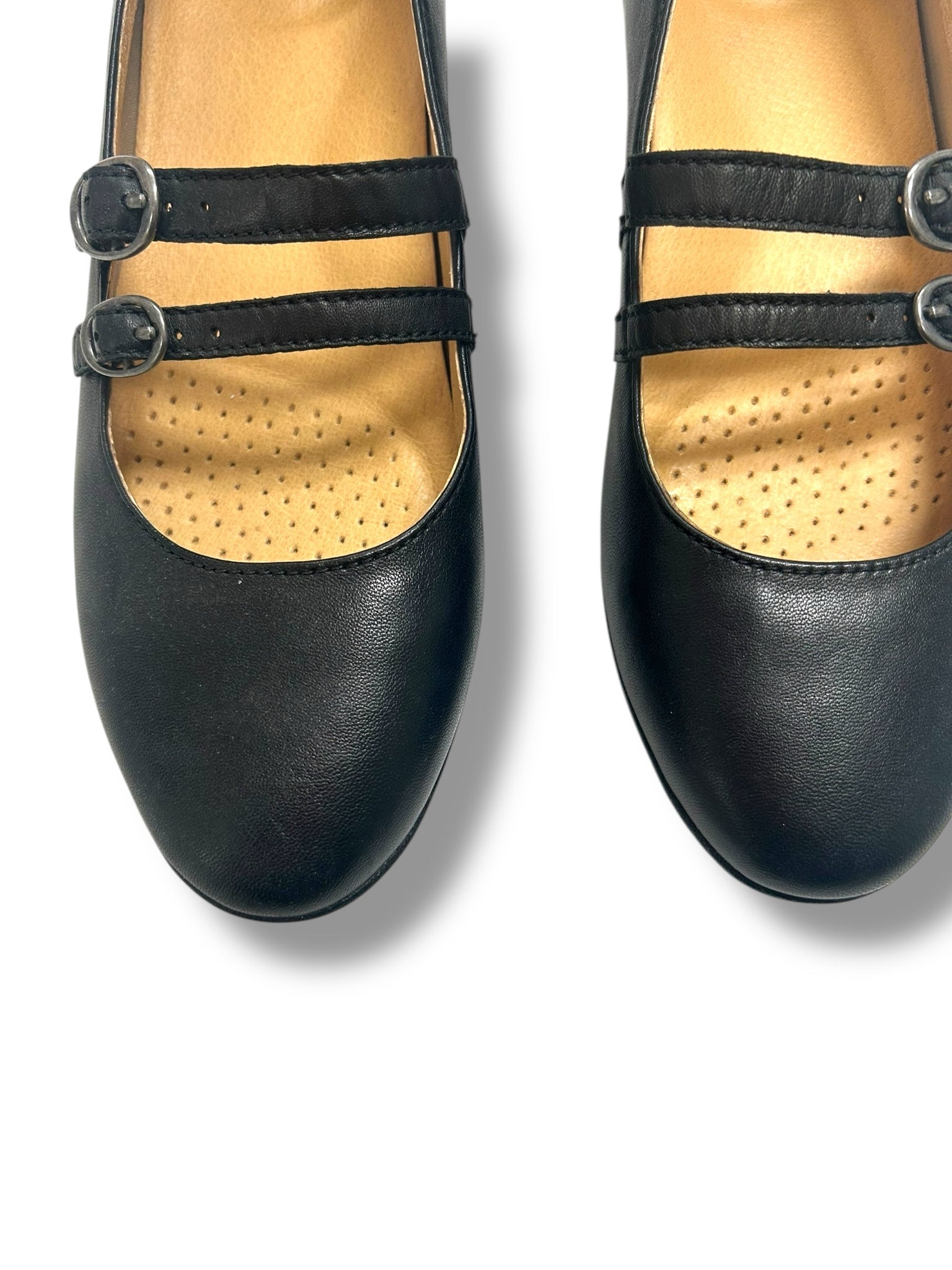 DANSKO LEEZA WITH BOX NAPPA BALLERINA BLACK LEATHER FLATS SIZE 38 US 8