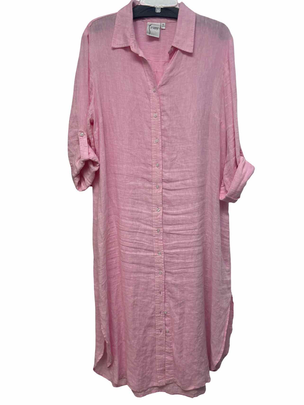 FINLEY LINEN MAXI SHIRT DRESS SIZE: XL