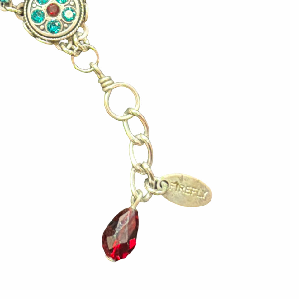 FIREFLY "LA DOLCE VITA" #3036-MC SWAROVSKI & CZECH GLASS SILVER PLATED BRACELET