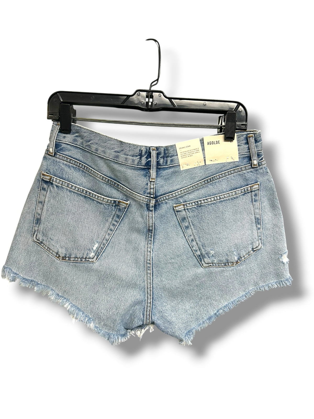 NWT AGOLDE PARKER VINTAGE CUT OFF JEAN SHORTS IN RIPTIDE SIZE 27