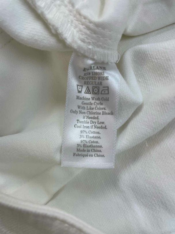 EVERLANE CROPPED WIDE LEG WHITE DENIM SIZE 16