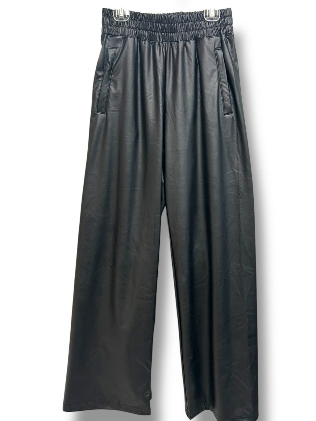OFFLINE AERIE LUXE WIDE LEG VEGAN LEATHER BLACK PANTS SIZE XXSMALL - WEARHOUSE  CONSIGNMENT