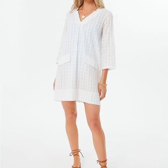 POMANDER PLACE TUCKERNUCK WHITE CAROLINA CAFTAN MINI TUNIC SIZE XXL