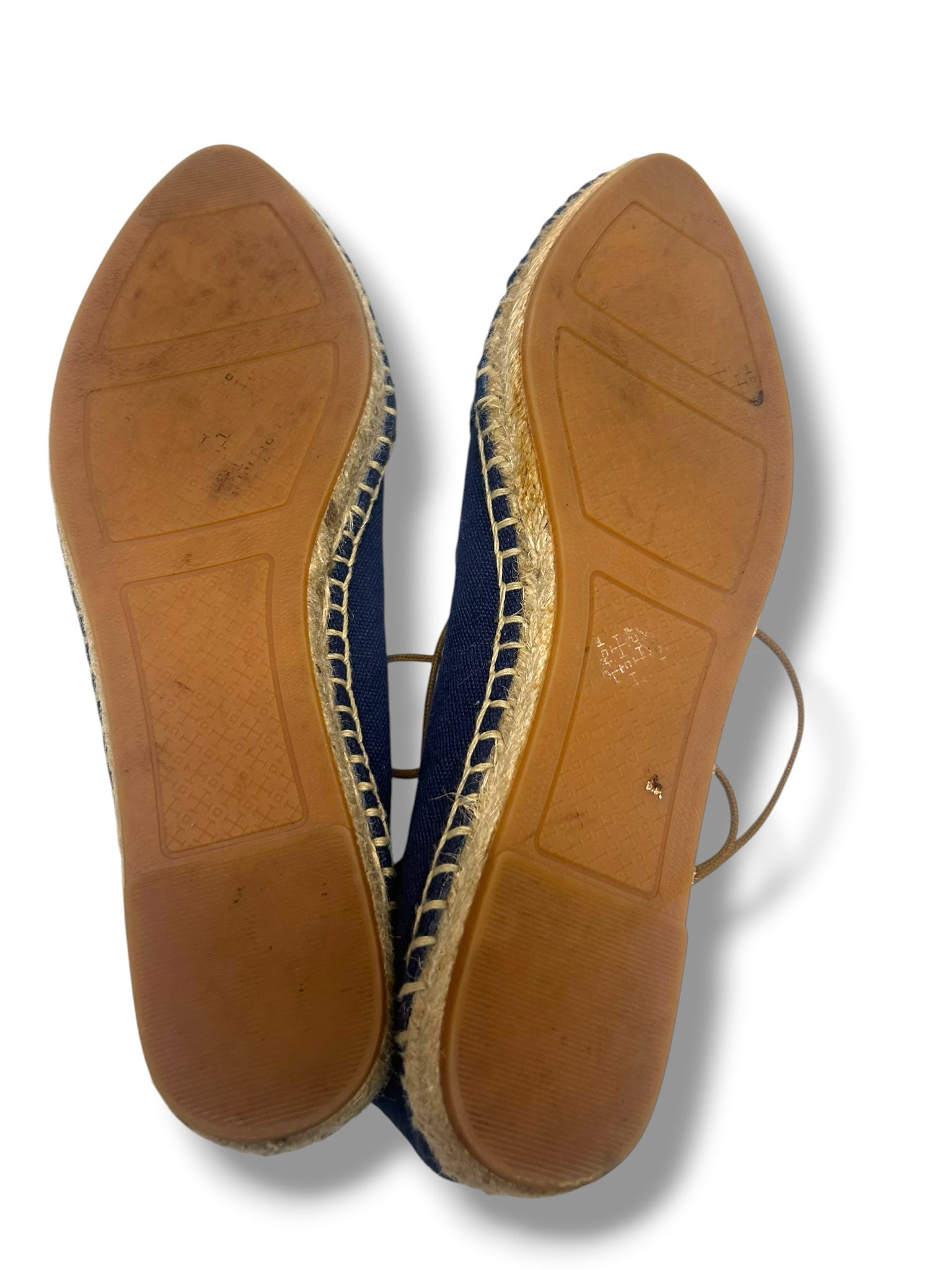 TORY BURCH SONOMA GHILLIE ESPADRILLE BLUE LACE UP FLATS SIZE 8.5