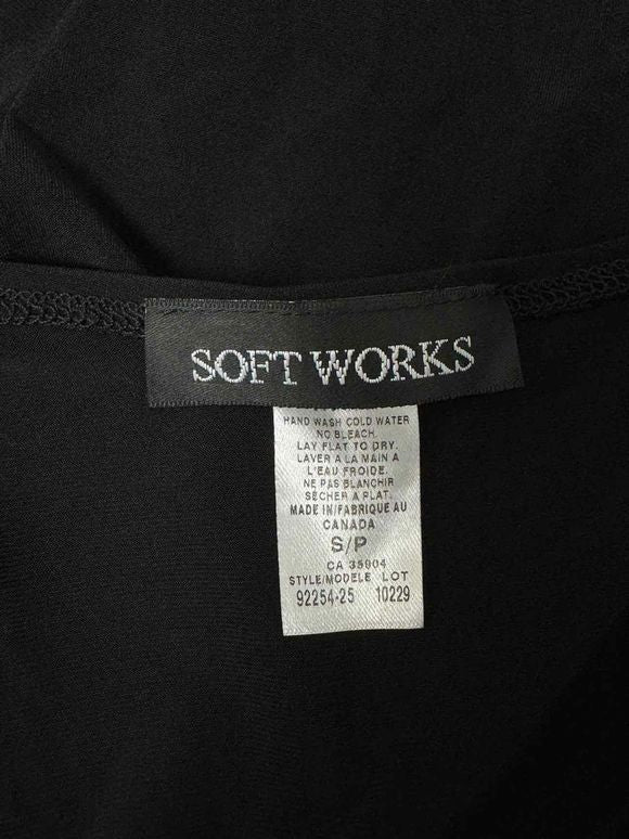 SOFTWORKS SLEEVELESS BLACK TANK TOP SIZE S