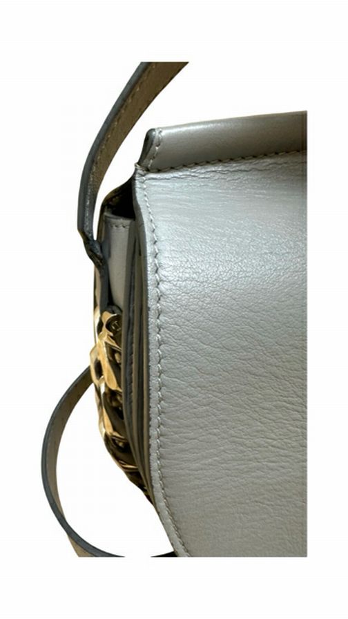 GIVENCHY INFINITY CHAIN CURB SMOOTH LEATHER SADDLE CROSSBODY BAG