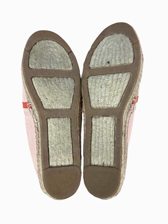 TORY BURCH CANVAS ESPADRILLES SIZE: 8