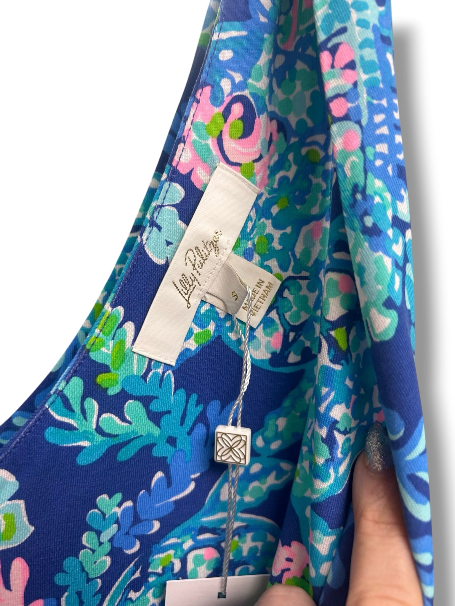NWT LILLY PULITZER SLOANE TURTLE VILLA BLUE PRINT SLEEVELESS MAXI SIZE 4