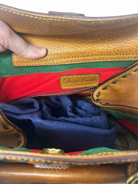 DOONEY AND BOURKE FLORENTINE VACHETTA LEATHER SHOULDER BAG