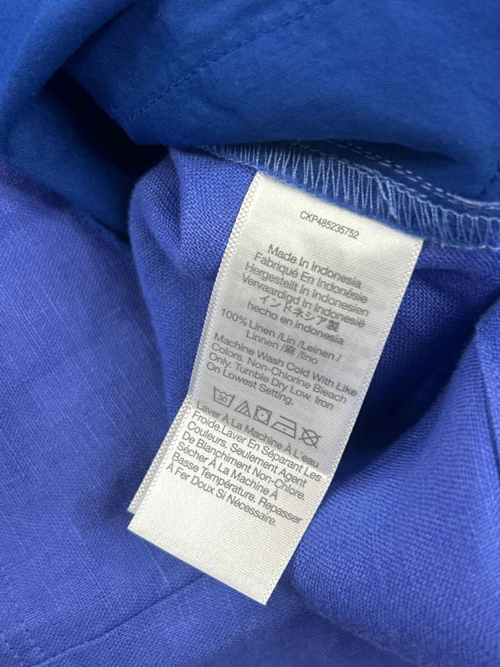 MADEWELL SPLIT NECK LINEN DRESS SIZE: 1X