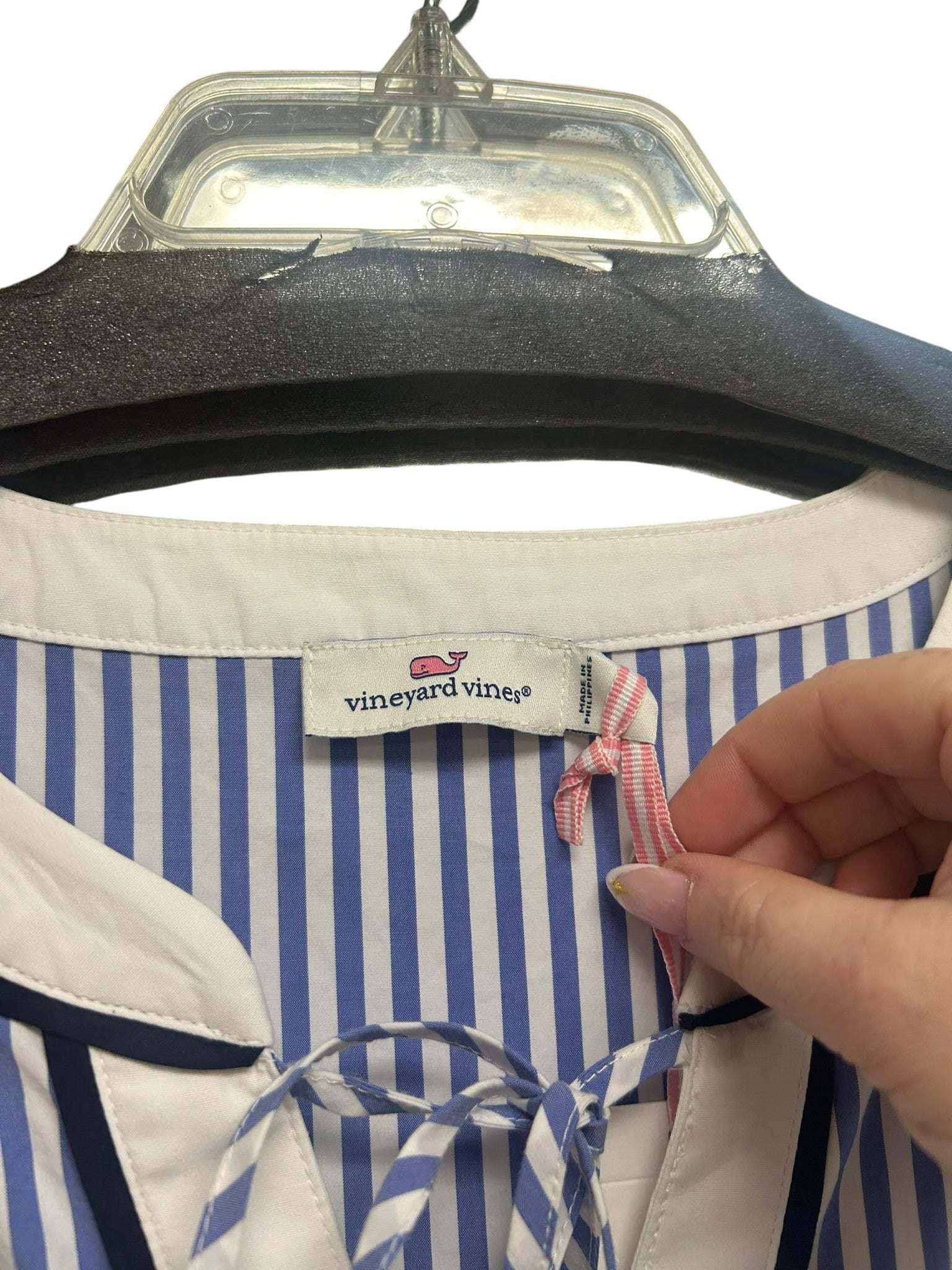 NWT VINEYARD VINES GRIER MAXI SLEEVELESS BLUE STRIPE MAXI DRESS SIZE 10