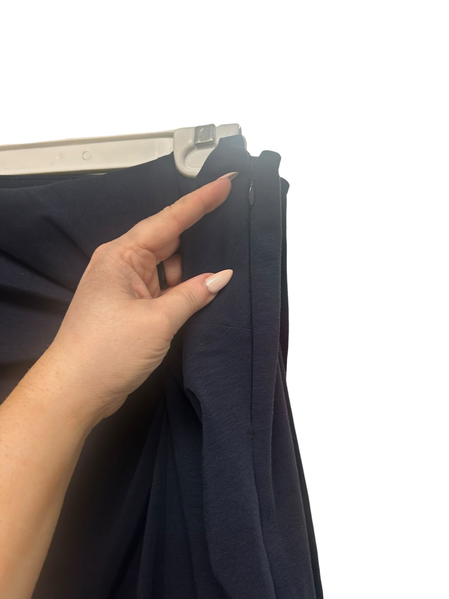 NWT BODEN NAVY JERSEY KNOT DETAIL SPLIT MIDI SKIRT SIZE 12