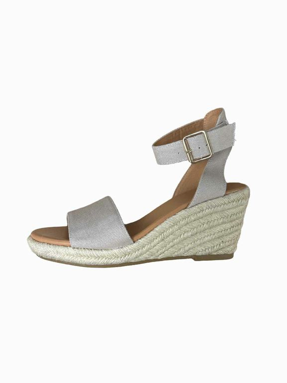 JCREW CANVAS DRESSY ESPADRILLE WEDGE SANDAL8 TAUPE