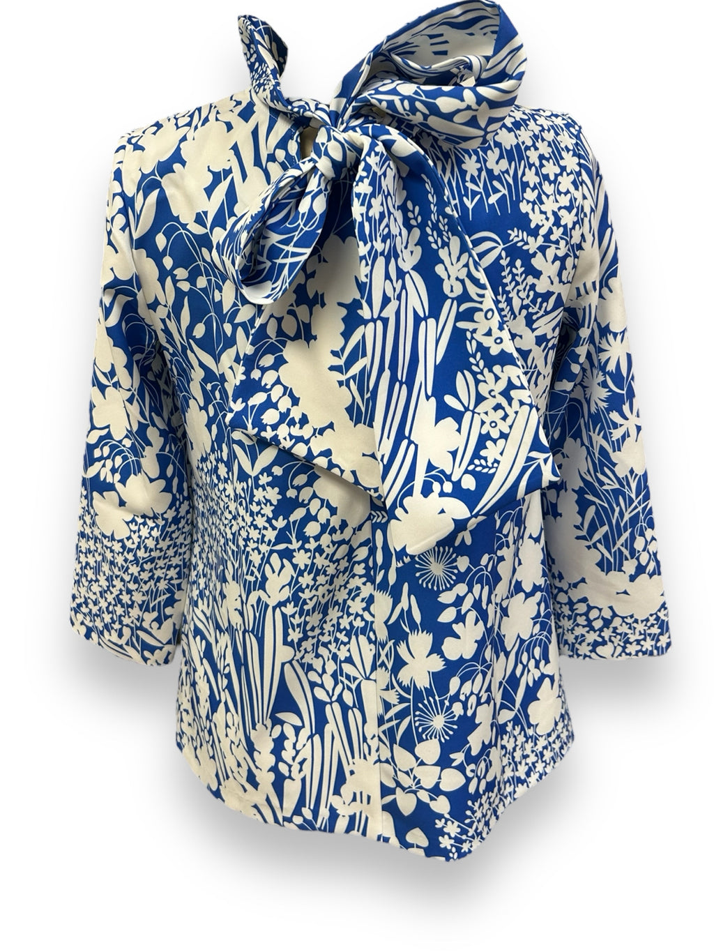 NEW! TUCKERNUCK BLUE WILDFLOWER FAYE RUFFLED BLOUSE SIZE XS