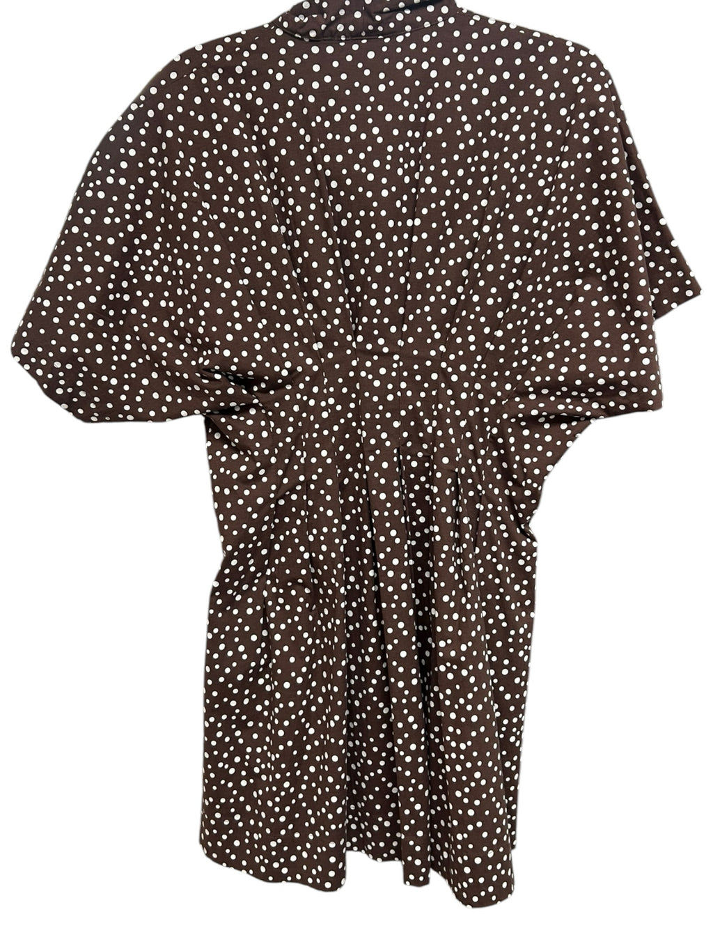 NWT ANTHROPOLOGIE EXQUISE THE TOBIE SHIRT DRESS BROWN POLKA DOT SIZE LARGE