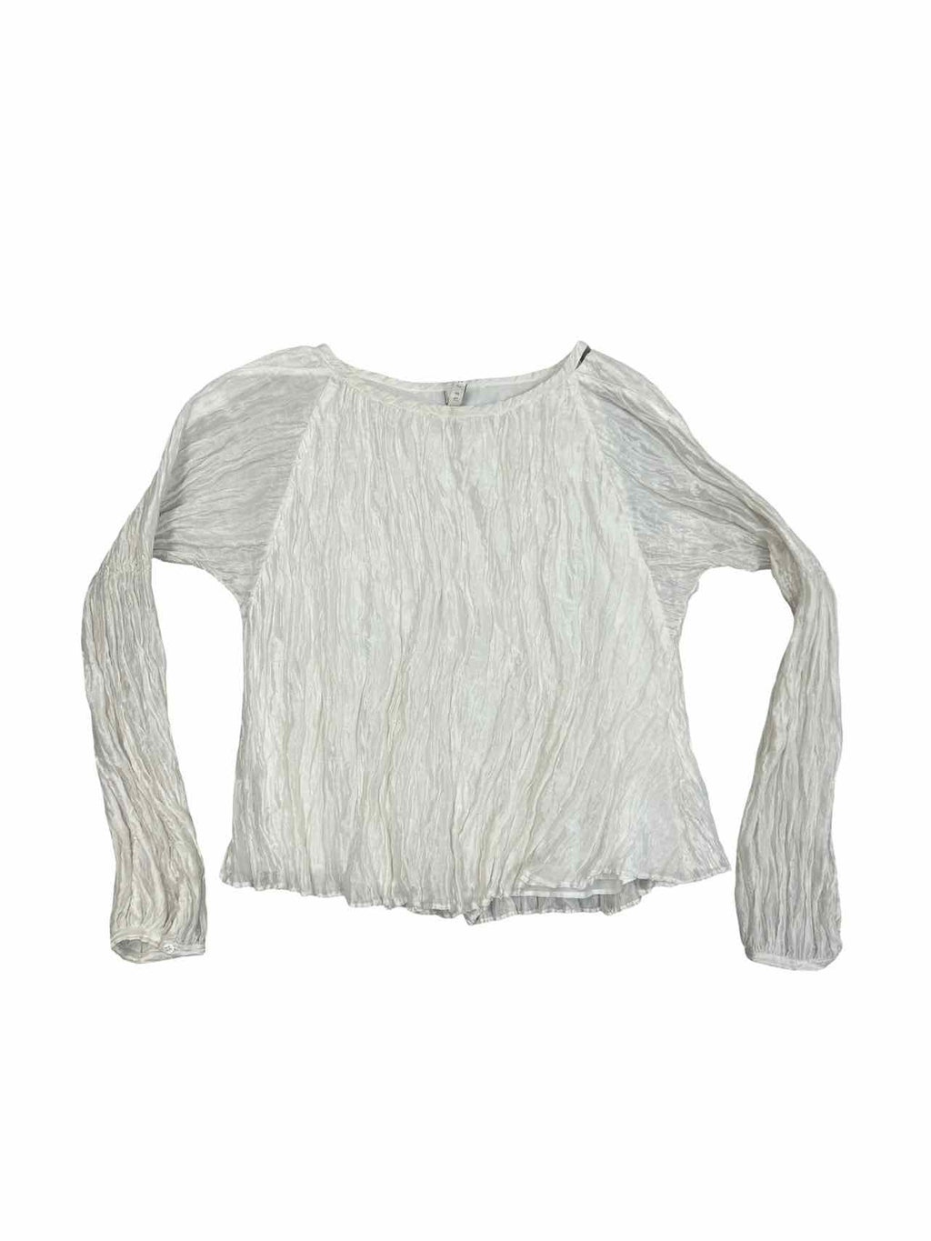 RENLI SU MULBERRY SILK CRINKLED BLOUSE SIZE: S