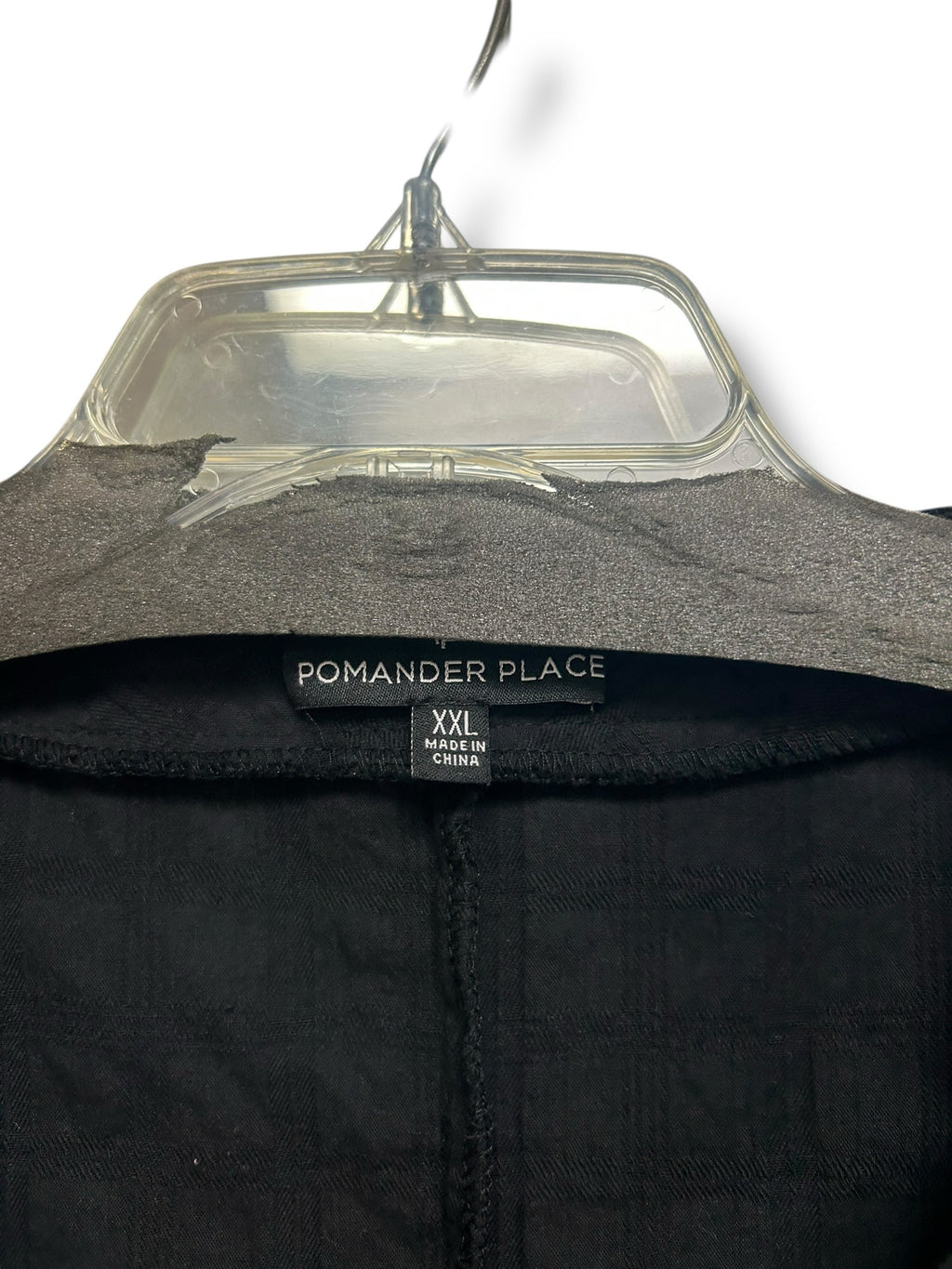 POMANDER PLACE TUCKERNUCK BLACK CAROLINE COTTON CAFTAN SIZE XXL