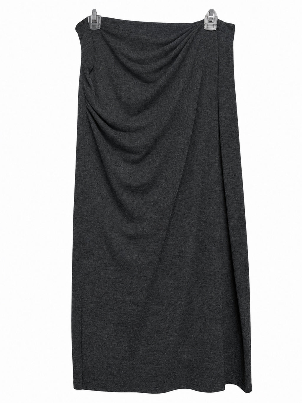 VINCE WOOL BLEND FAUX WRAP DARK GRAY KNIT SKIRT SIZE MEDIUM