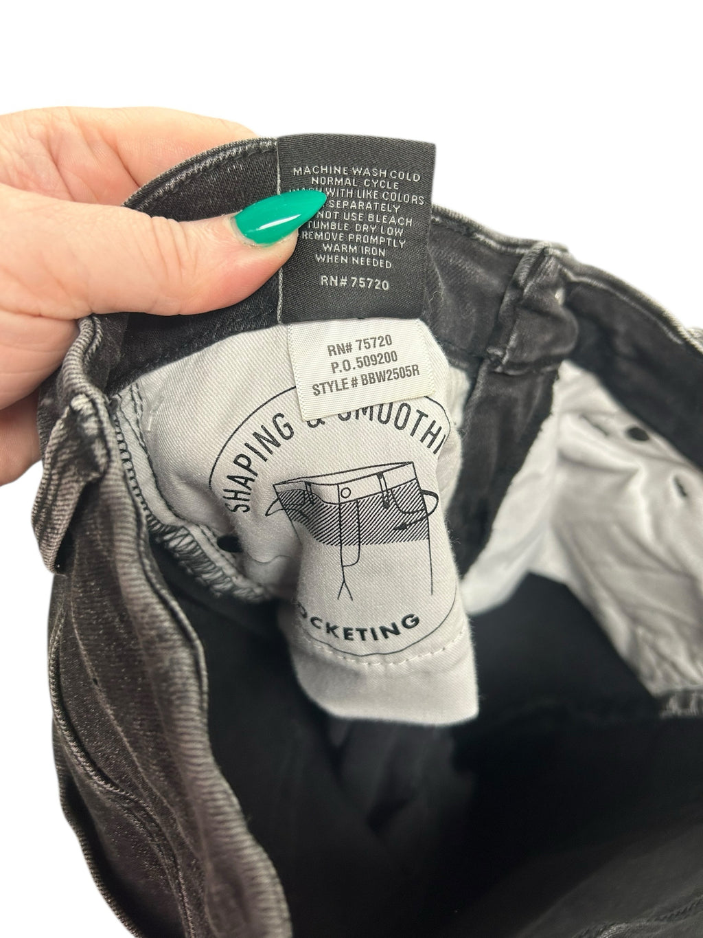 BUCKLE BLACK FIT 53 STRETCH FLARE BLACK WASH JEANS SIZE 24 X 32