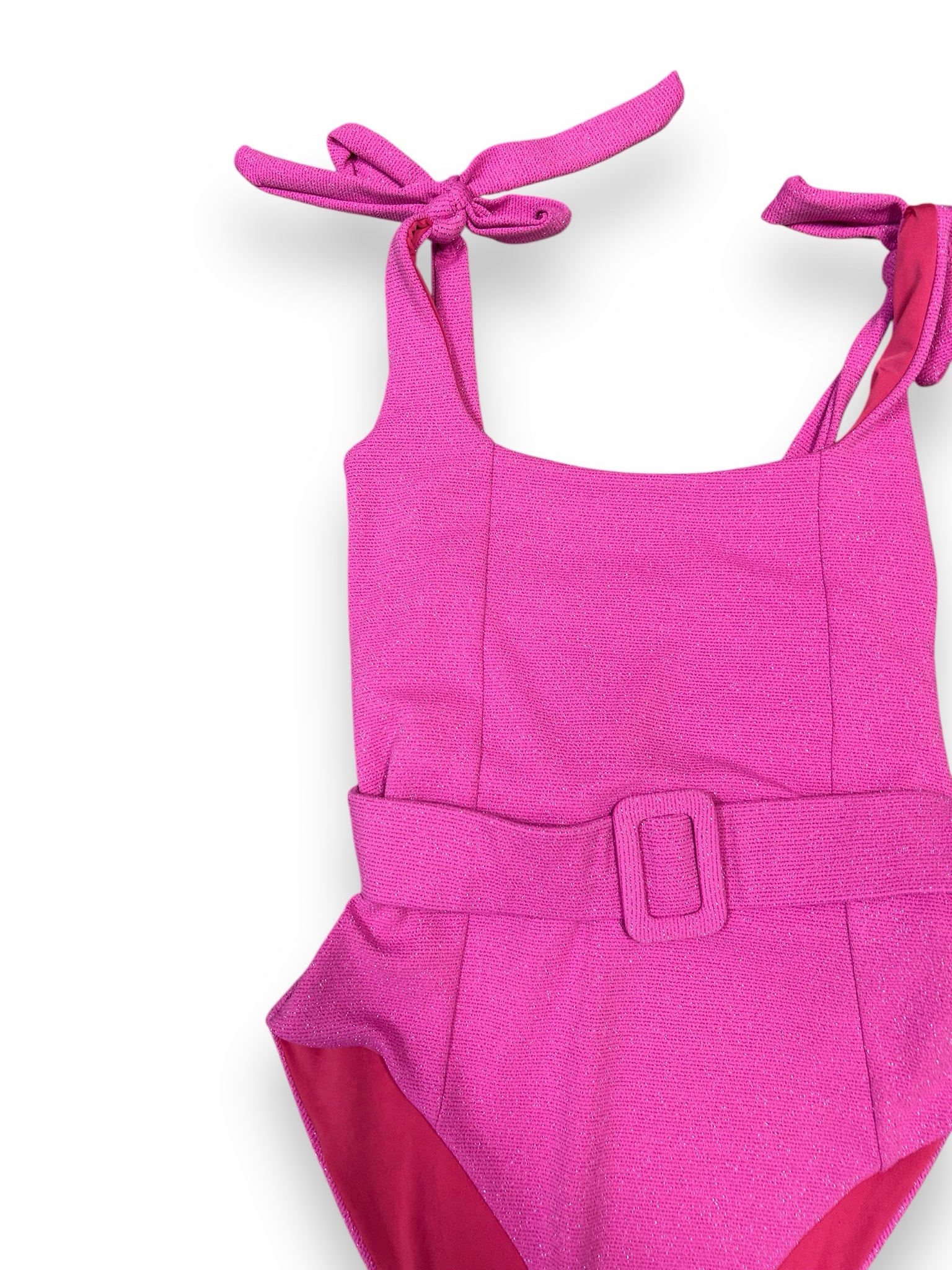 BEACH RIOT SYDNEY ONE PIECE SHIMMER SUIT PINK SIZE MEDIUM