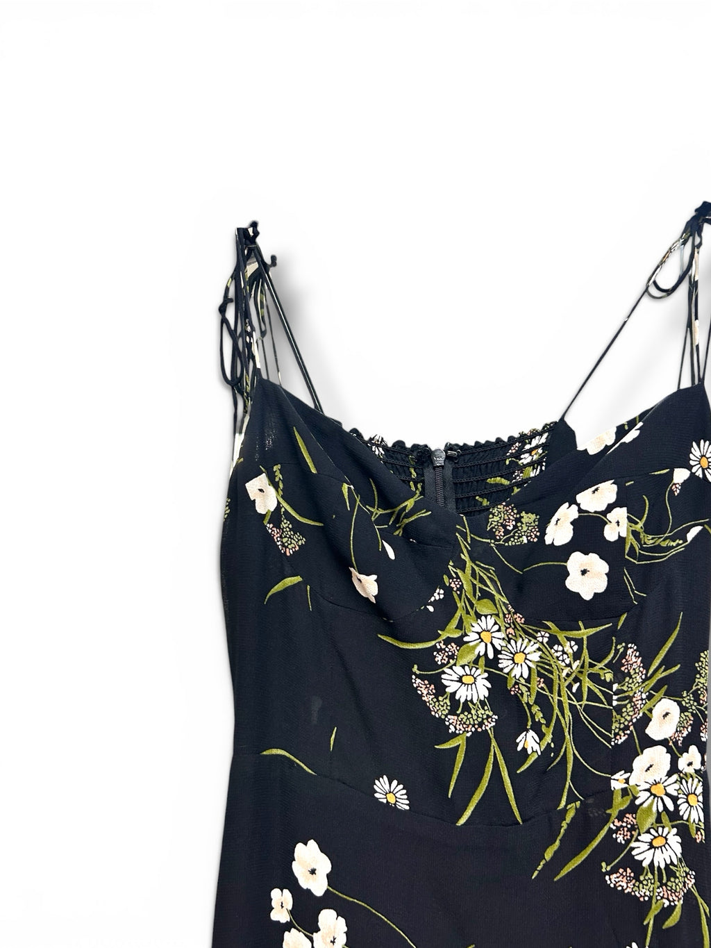 REFORMATION Size 2 BLACK FLORAL WDRESS