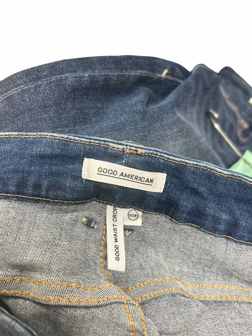 GOOD AMERICAN GOOD WAIST CROP HIGH WAIST SKINNY JEAN RAW HEM B331 SIZE: 6